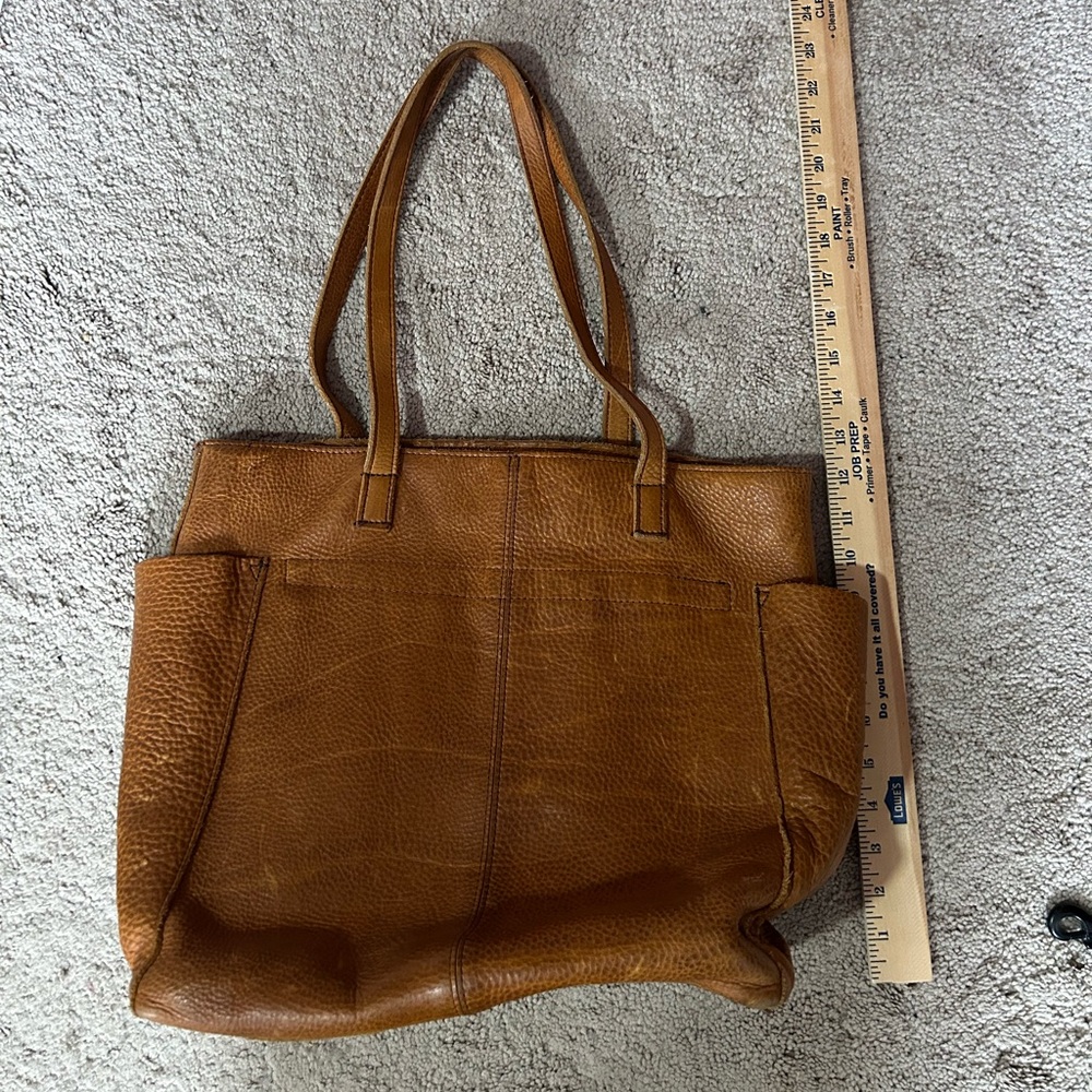 Tan Leather Tote Bag